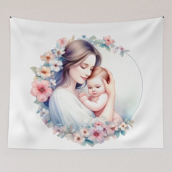 Item preview, Mother and Baby floral design. Mothers day gift designed and sold by SideKickCreates.