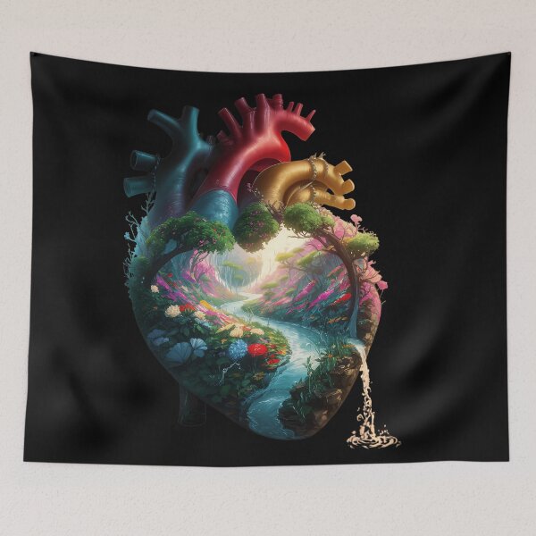 Item preview, Floral Bloom heart of flowers Botanical anatomy blossomed cardiology designed and sold by xodom953.