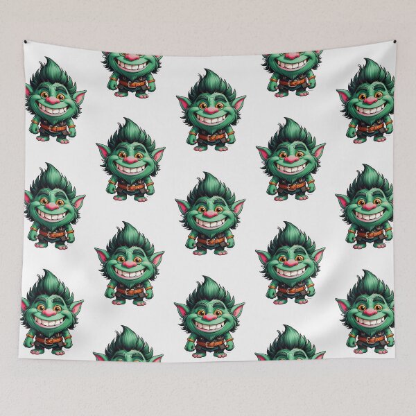Item preview, Happy Green Little Troll designed and sold by Bunmigraphics .