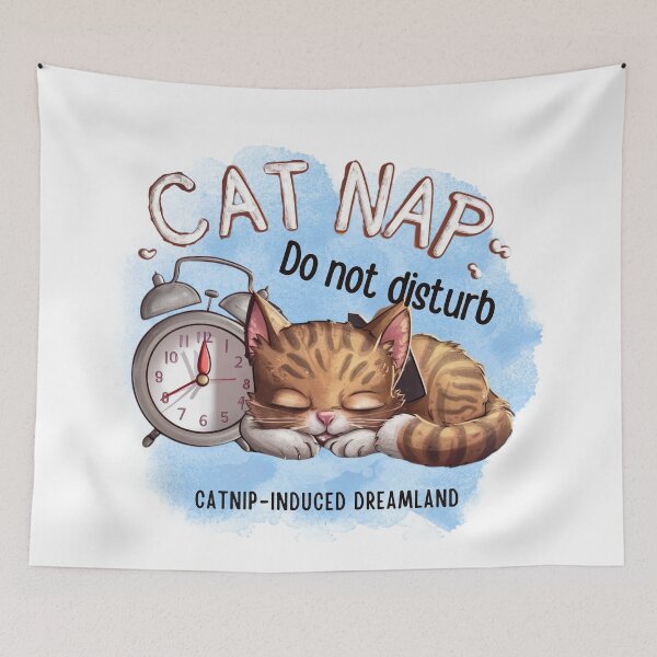 Item preview, cat nap do not disturb, sleeping cat designed and sold by Lunaawga.