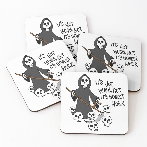 Item preview, Grim Reaper Harvesting Souls / It's Not Much But It's Honest Work designed and sold by Graograman.