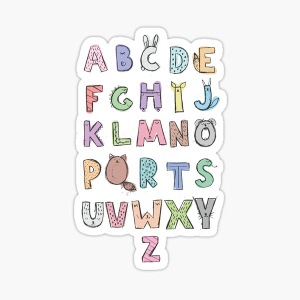 Item preview, creature alphabet. designed and sold by Gallery Gift Shop.