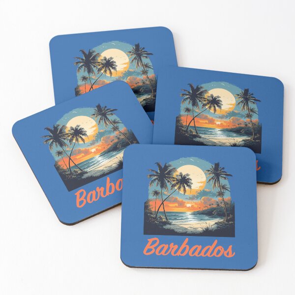 Item preview, Barbados Sunset (with Orange Lettering) designed and sold by VelvetRoom.