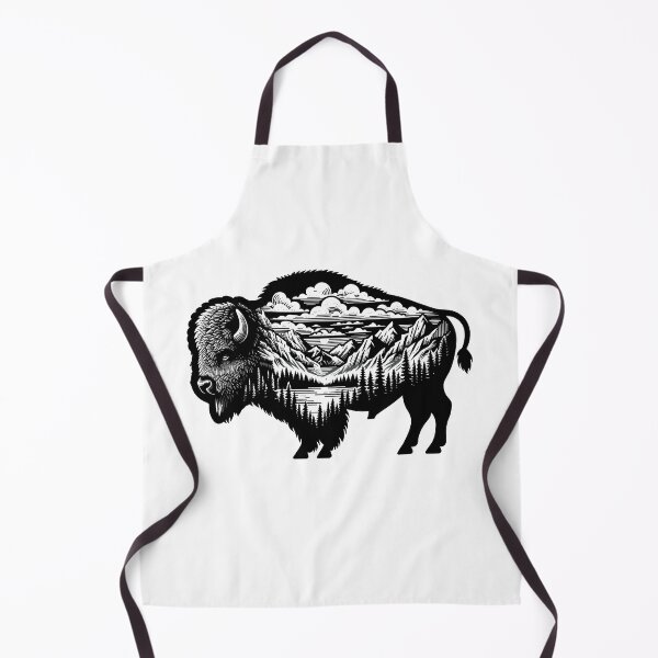 Item preview, silhouette bison and wild adventures designed and sold by landscapeworlds.
