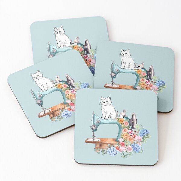 Item preview, white cat, FLOWERS designed and sold by zzzozzo.
