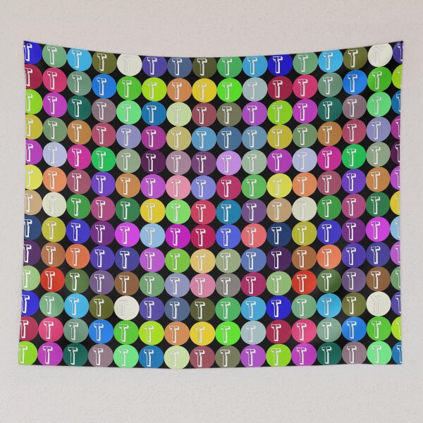Item preview, 'T' - Abstract line art, geometric shapes,  polygon and circles lineart collection  (colored) #59 designed and sold by Henri Le Vatius.