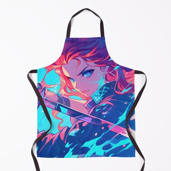 Item preview, Cute girl with sword and colorful hair designed and sold by Cr-AI-tive.
