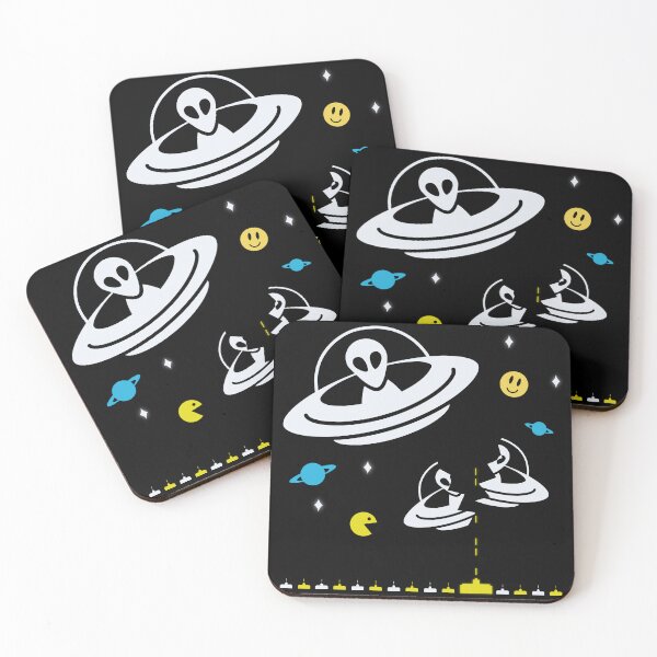 Item preview, Space invader arcade fighting flying saucers and aliens designed and sold by Webstudio  2Amigos.