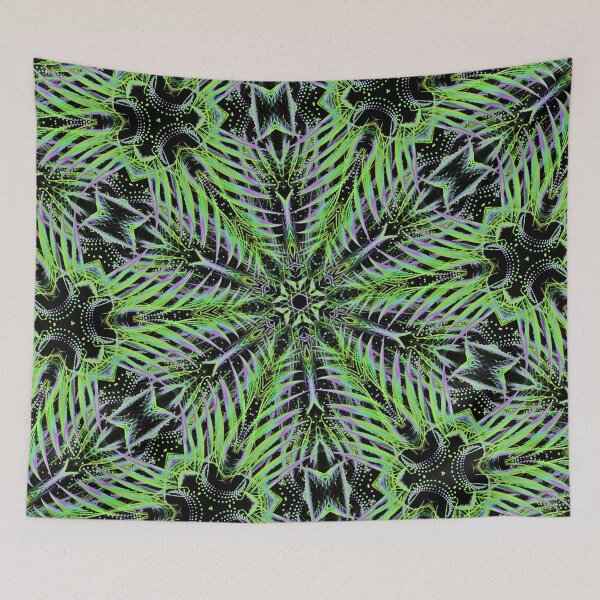 Item preview, Abstract Green Wired Spiral Fractal Flower designed and sold by SXW Designs.