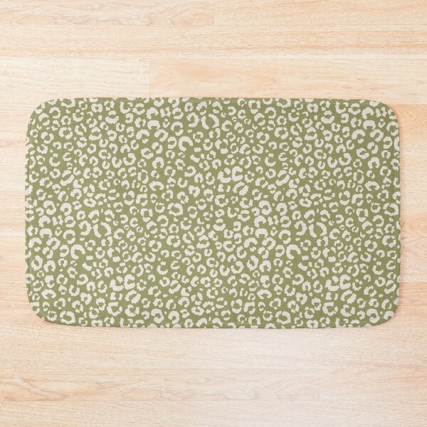 Item preview, Sketchy Leopard Print - Eggshell on Avocado Green designed and sold by Megs Lang.