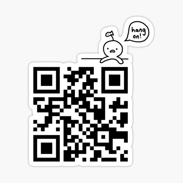 Vista previa del artículo con la obra «Código QR "Oye, se te cayó esto... (emoji cerebral)"», diseñado y vendido por mrqr.