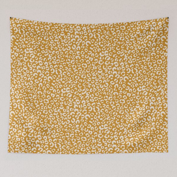 Item preview, Sketchy Leopard Print - Eggshell on Ochre designed and sold by Megs Lang.