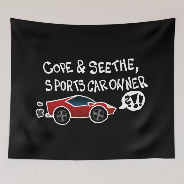 Item preview, Cope And Seethe Sports Car Owner (White) designed and sold by Graograman.