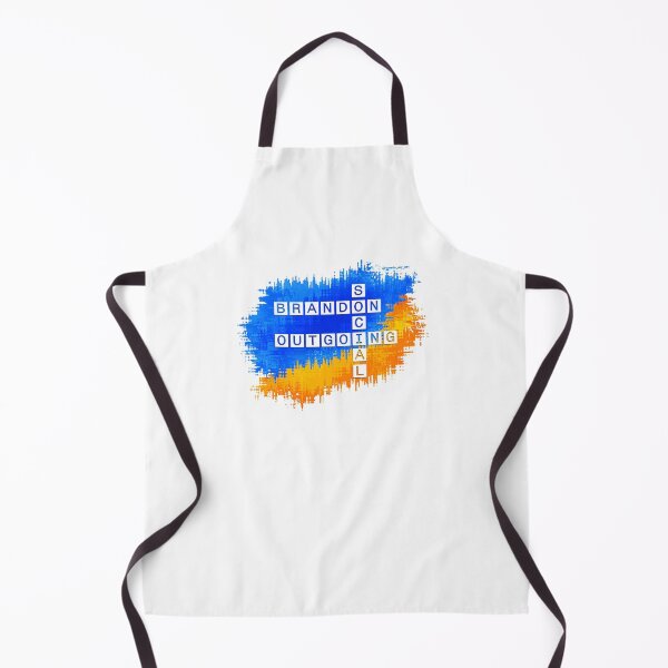 Item preview, Brandon Social y Crucigrama Extrovertido, Azul Amarillo designed and sold by words-my-art.