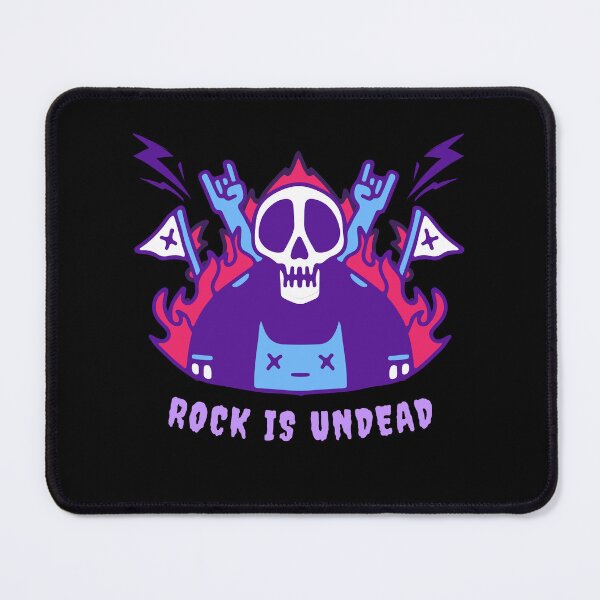 Item preview, Rock Is Undead - rockin skeleton designed and sold by MonochromeEcho.