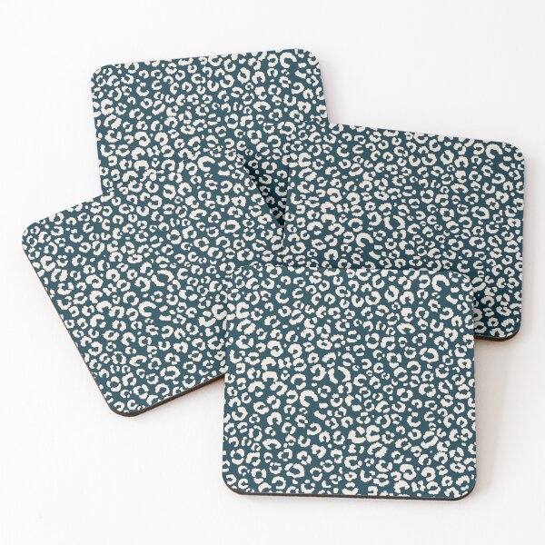 Item preview, Sketchy Leopard Print - Eggshell on Prussian Blue designed and sold by Megs Lang.