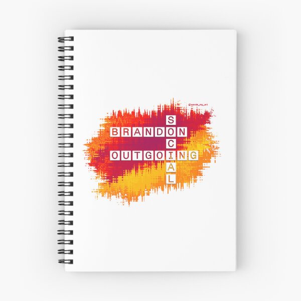 Item preview, Brandon Social and Outgoing Crossword, Red Yellow designed and sold by words-my-art.