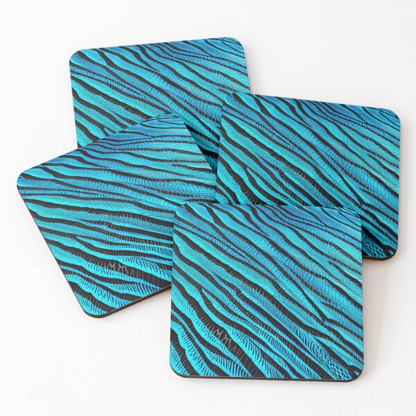 Item preview, Abstract Blue Zebra Skin Pattern designed and sold by TheArtOfPat.