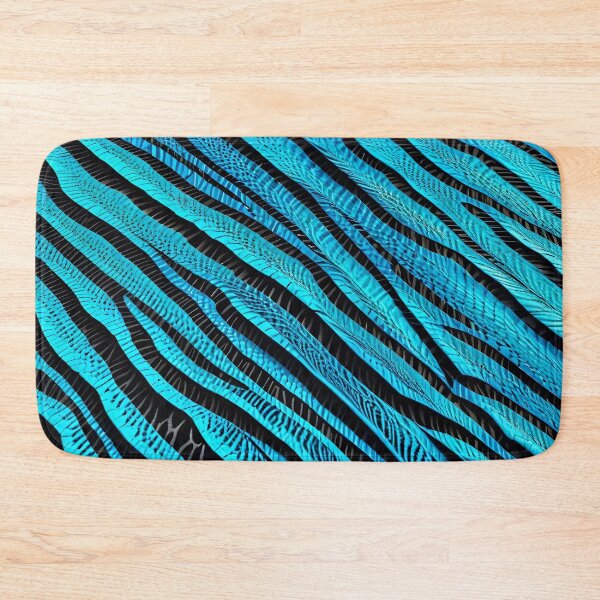 Item preview, Abstract Blue Zebra Skin Pattern designed and sold by TheArtOfPat.