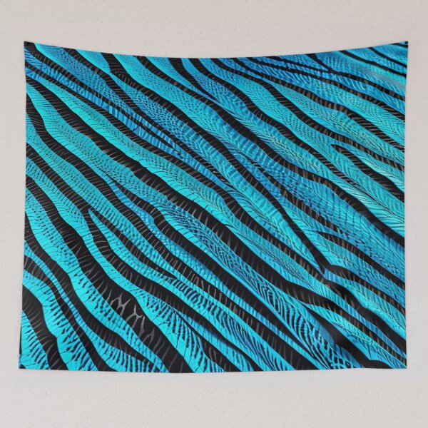 Item preview, Abstract Blue Zebra Skin Pattern designed and sold by TheArtOfPat.