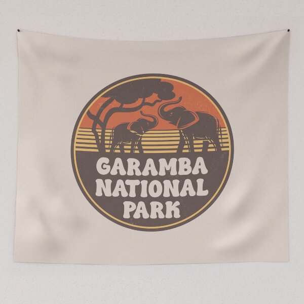 Item preview, Garamba National Park Vintage Savanna Graphic designed and sold by CynthiaGraphics.