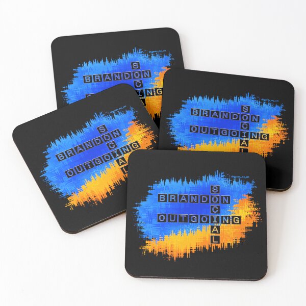 Item preview, Brandon Social and Outgoing Crossword, Blue Yellow designed and sold by words-my-art.