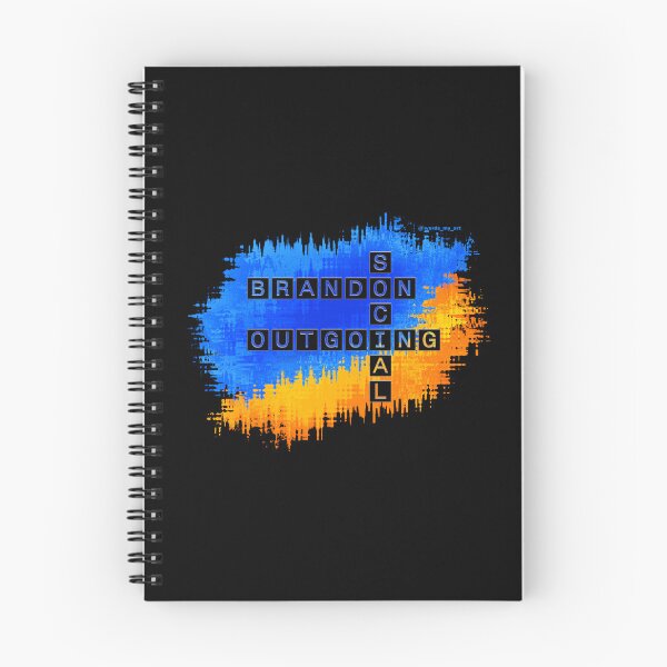 Item preview, Brandon Social and Outgoing Crossword, Blue Yellow designed and sold by words-my-art.