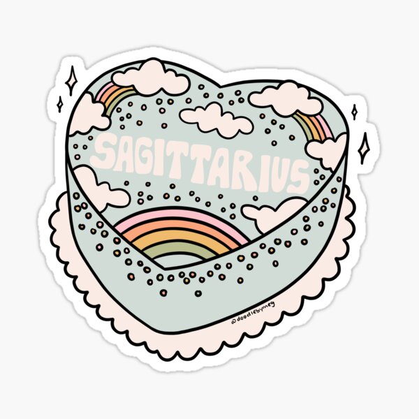 Item preview, Sagittarius Heart Cake designed and sold by doodlebymeg.