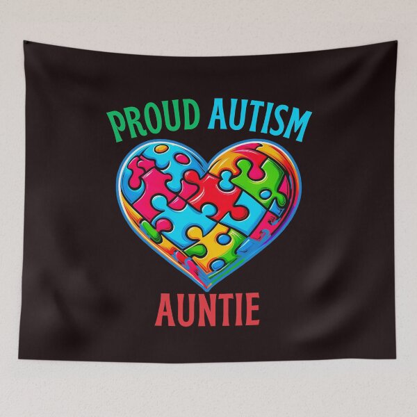 Item preview, Proud Autism Auntie Heart  designed and sold by elynne9.