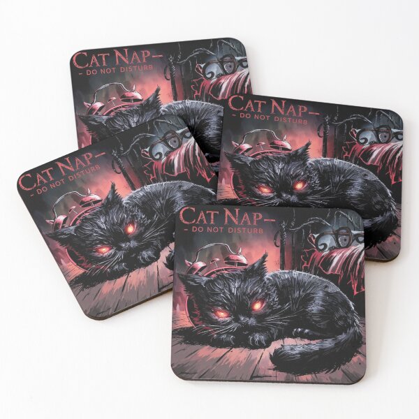 Item preview, angry black cat takes a nap designed and sold by Lunaawga.