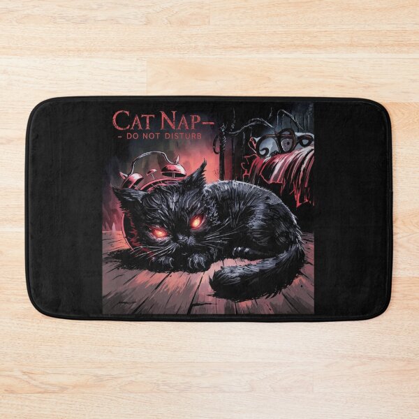 Item preview, angry black cat takes a nap designed and sold by Lunaawga.