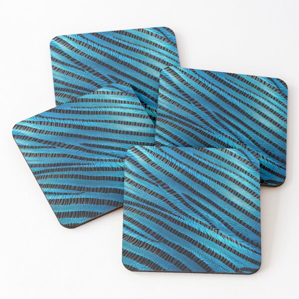 Item preview, Abstract Blue Zebra Skin Pattern designed and sold by TheArtOfPat.
