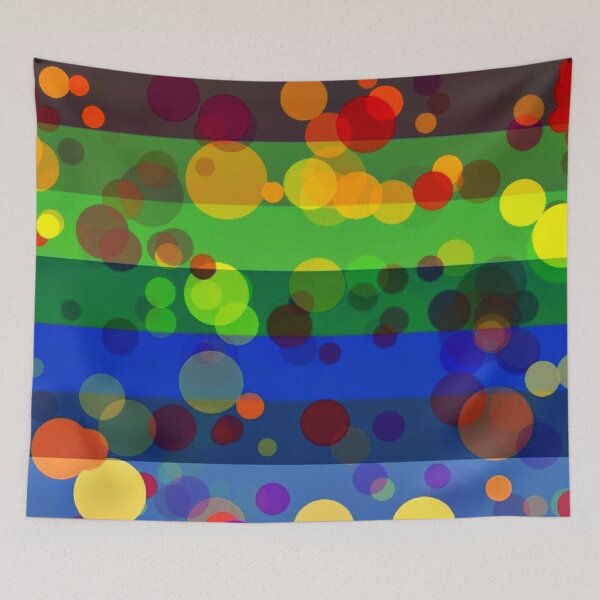 Item preview, angles. triangles, geometric, irregular shapes, amorphous, nebulous, shapeless, unformed,  rainbow, colour spectrum designed and sold by George Hutton Hunter.