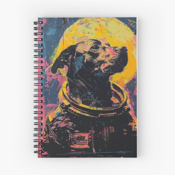 Item preview, Retrato de astronauta de perro pitbull vintage y vívido designed and sold by etherElric.