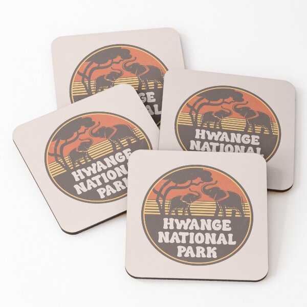 Artikelvorschau, Vintage-Savanna-Grafik des Hwange-Nationalparks entworfen und verkauft von CynthiaGraphics.