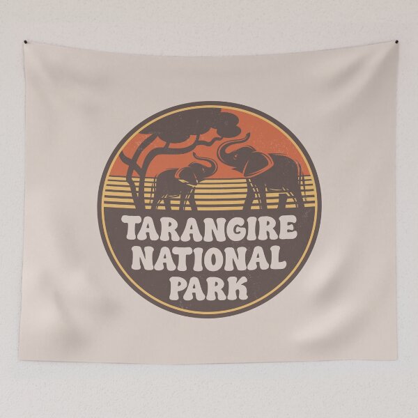 Item preview, Tarangire National Park Vintage Savanna Graphic designed and sold by CynthiaGraphics.