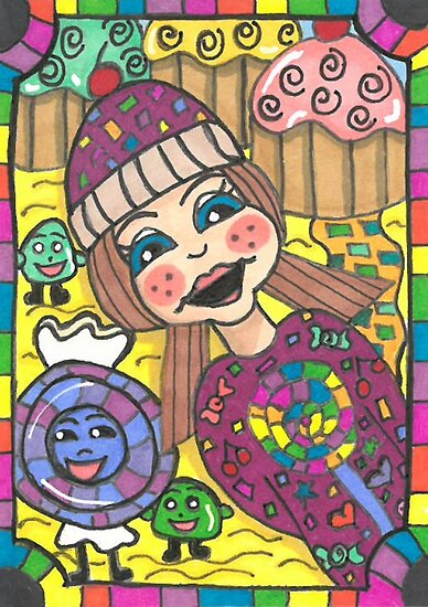 Fun In Candy Land Poster By Roxibugg Redbubble - candy land obby roblox candyland poster art