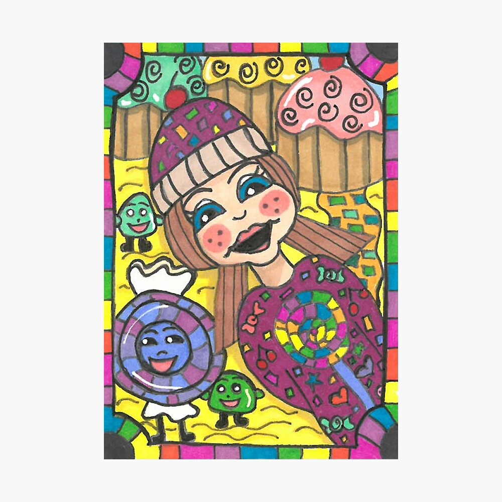 Fun In Candy Land Poster By Roxibugg Redbubble - candy land obby roblox candyland poster art