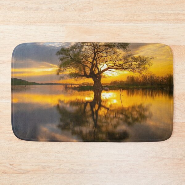 Item preview, nuture lovers,sunset, lake, tree, reflection, louds, golden hour, amazing designed and sold by MegzDesign.