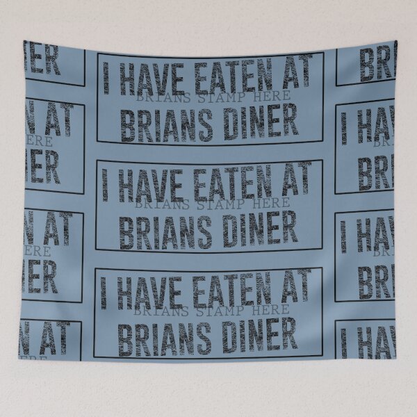 Item preview, Echo & The Bunnymen Crystal Day Brians Diner Stamp Original Blue on white designed and sold by Logo-A-GoGo.