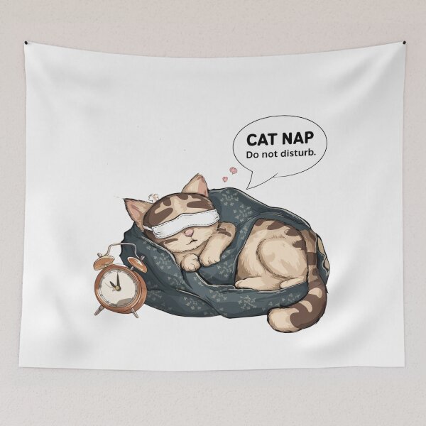 Item preview, tabby cat takes a nap, do not disturb designed and sold by Lunaawga.