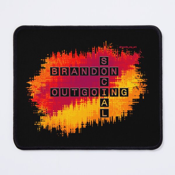Item preview, Brandon Social and Outgoing Crossword, Red Yellow designed and sold by words-my-art.