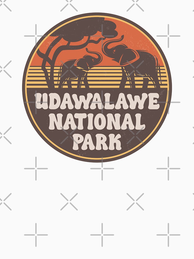 Thumbnail 7 of 7, Classic T-Shirt, Udawalawe National Park Vintage Savanna Graphic designed and sold by CynthiaGraphics.