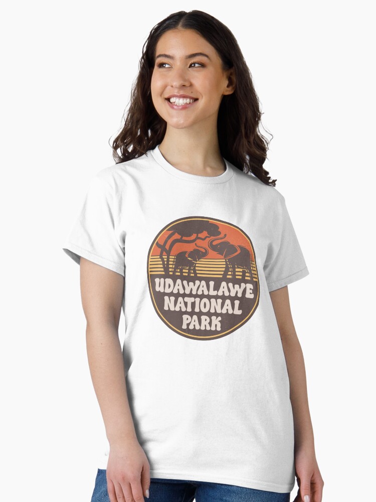 Thumbnail 2 of 7, Classic T-Shirt, Udawalawe National Park Vintage Savanna Graphic designed and sold by CynthiaGraphics.