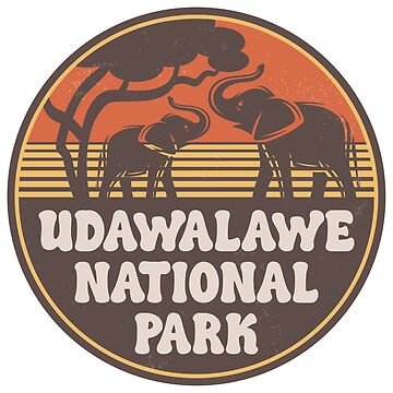 Artwork thumbnail, Udawalawe National Park Vintage Savanna Graphic by CynthiaGraphics