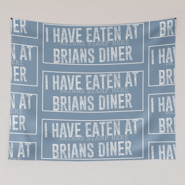 Item preview, Echo & The Bunnymen Crystal Day Brians Diner Stamp White on Original Blue designed and sold by Logo-A-GoGo.