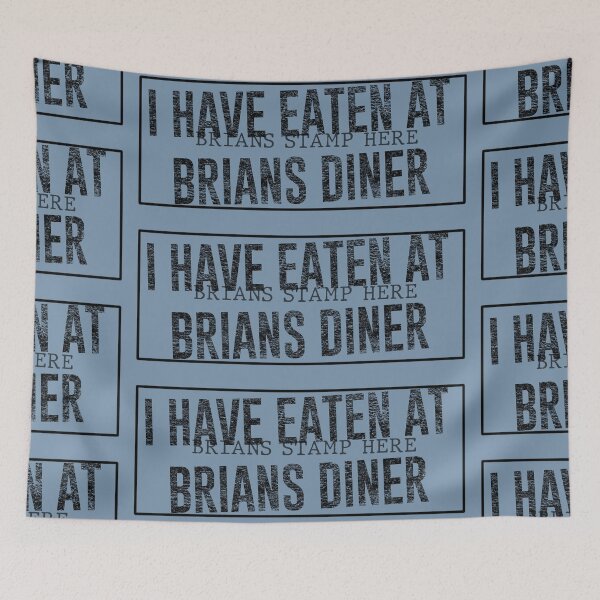Item preview, Echo & The Bunnymen Crystal Day Brians Diner Stamp Black on Original Blue designed and sold by Logo-A-GoGo.