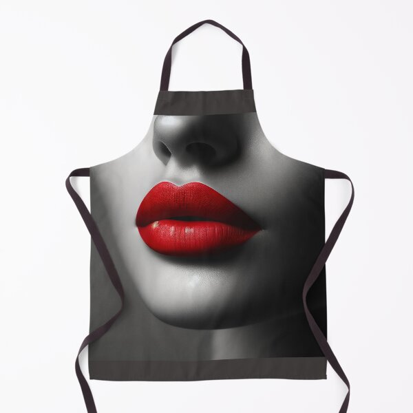 Item preview, Shot of a woman's lips painted in vibrant red, contrasted against a minimalist, monochrome background designed and sold by AndreaMart.