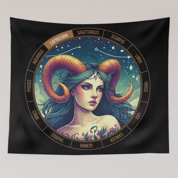 Item preview, ZODIAC Capricorn - Astrological CAPRICORN - CAPRICORN - ZODIAC sign - Van Gogh style - 1 designed and sold by ArtProjectShop.