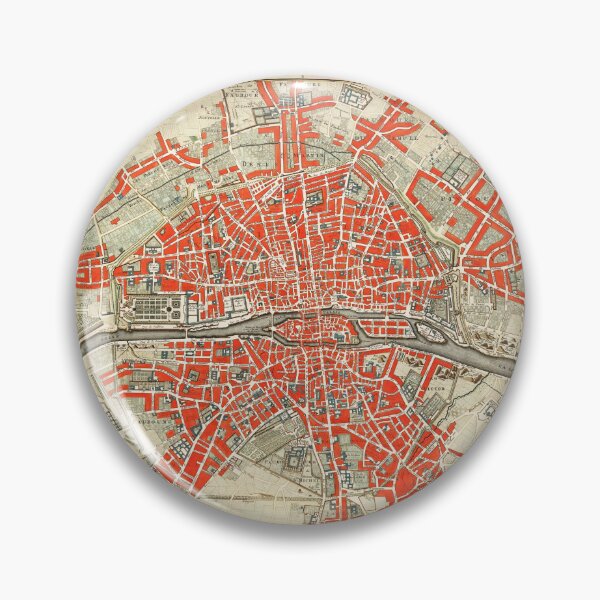 Item preview, Map of Paris - Plattegrond van Parijs (ca. 1721–1774) by Guillaume Delisle. designed and sold by TheHappyK.